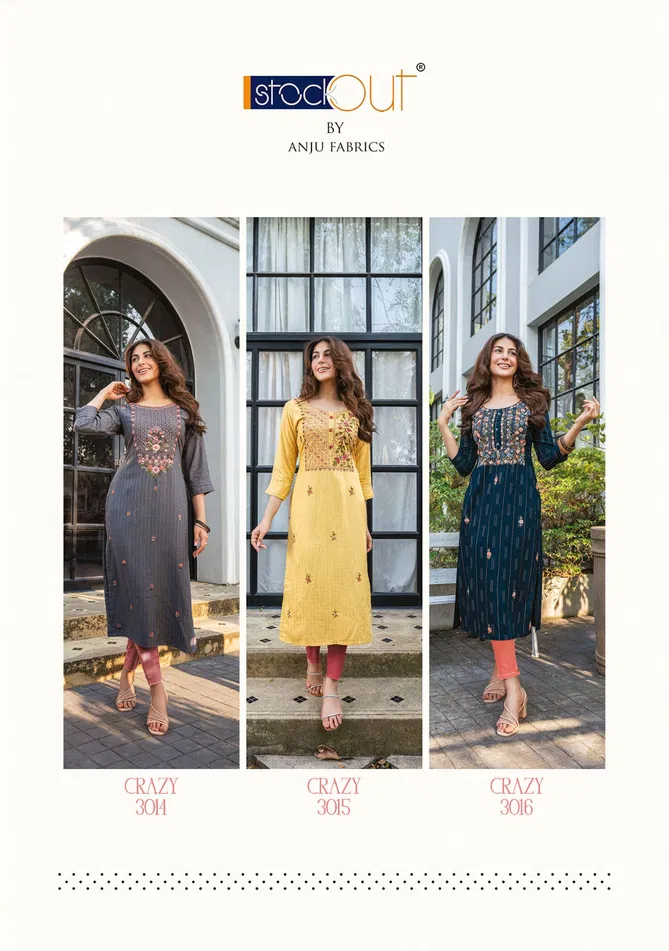 Crazy Vol 5 By AF Viscose Rayon Designer Kurtis Wholesale Price In Surat